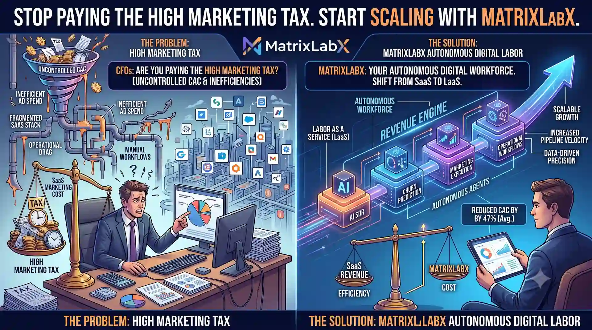 CFO running a Marketing Tax SaaS audit CFO review of MarTech subscriptions and agency retainers