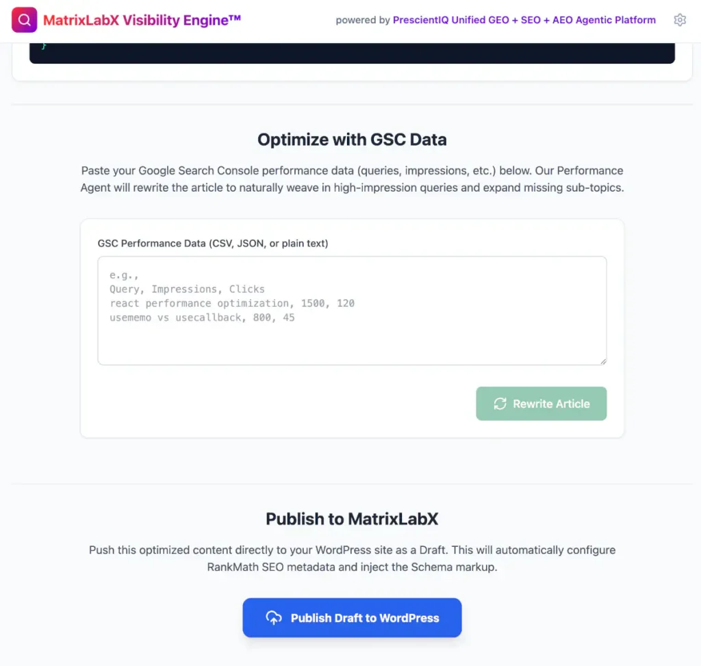 autonomous publishing wordpress prescientiq.