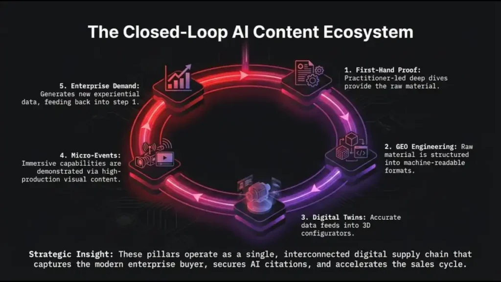 Close loop AI content generation manufacturing